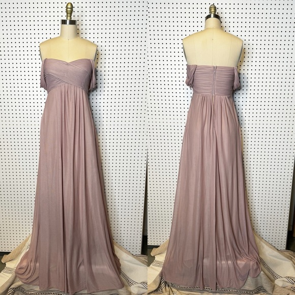 Birdy Grey | Maria Convertible Mesh Maxi Dress in Mauve Sz. XS - Picture 5 of 9